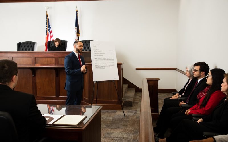 Promotional photos for the School of Law are taken on January 21, 2019. (Photo by Jessie Rogers)